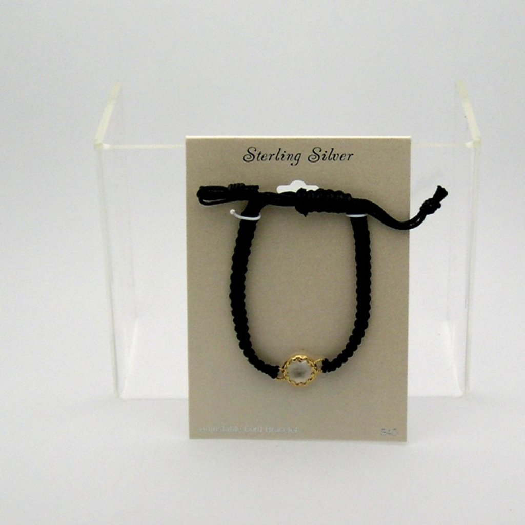Nwt Vermeil Gold On Sterling Silver Black Bracelet
